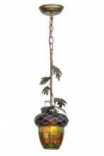 Meyda White 121872 - 7"W Greenbriar Oak Mini Pendant