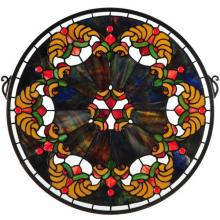 Meyda White 127106 - 18"W X 18"H Middleton Stained Glass Window