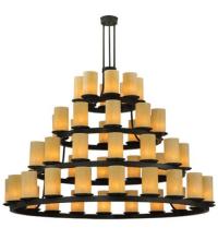 Meyda White 129763 - 72"W Horizon Gold 4 Tier Chandelier