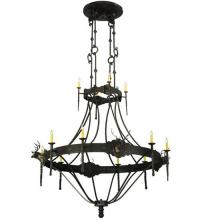 Meyda White 130241 - 66.5"W Stag 12 LT Two Tier Chandelier