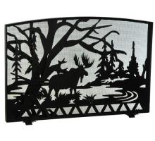 Meyda White 131936 - 48" Wide X 33" High Moose Creek Fireplace Screen