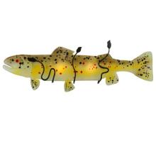 Meyda White 132285 - 30"W Metro Fusion Brown Trout Glass Wall Sconce