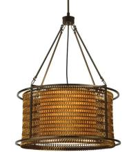 Meyda White 132694 - 24" Wide Maille Drum Pendant