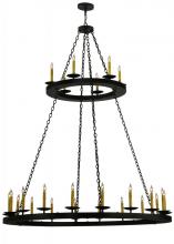 Meyda White 133121 - 60" Wide Loxley 24 LT Two Tier Chandelier