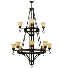 Meyda White 135710 - 46" Wide Savino 12 Light Two Tier Chandelier