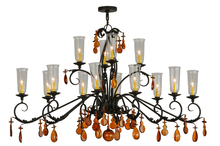 Meyda White 136485 - 62" Long Windsor 14 Light Oblong Chandelier