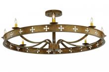 Meyda White 138435 - 48" Wide Byzantine 8 Light Semi-Flushmount