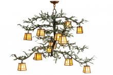 Meyda White 141349 - 52"W Pine Branch Valley View 12 LT Chandelier