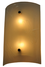 Meyda White 141927 - 9"W Metro Fusion Dragonfly Glass Wall Sconce