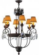 Meyda White 142450 - 27"W Antonia 6 LT Chandelier