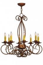 Meyda White 142864 - 26"W Elisha 8 LT Chandelier