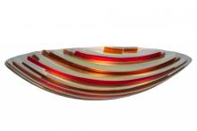 Meyda White 144398 - 30"W Metro Fusion Marina Glass Bowl Shade