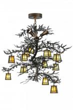 Meyda White 145107 - 52"W Pine Branch Valley View 12 LT W/Uplights LED Chandelier