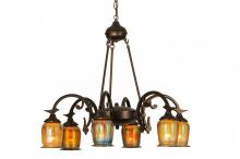 Meyda White 149190 - 28"W Favrile 6 LT Chandelier