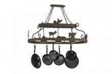 Meyda White 150295 - 46"L Barn Animals W/Downlights Pot Rack