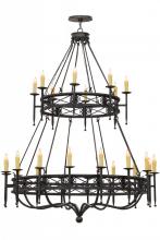 Meyda White 152111 - 70"W Gina 24 LT Two Tier Chandelier