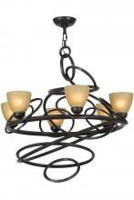 Meyda White 152738 - 29" Wide Anneau 6 Light Chandelier