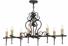 Meyda White 154026 - 48"L Monica 8 LT Oblong Chandelier