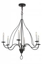 Meyda White 154071 - 36"W Polonaise 6 LT Chandelier