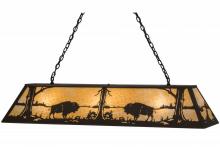 Meyda White 155766 - 60" Long Buffalo at Lake Oblong Pendant