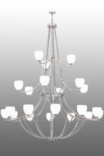 Meyda White 156064 - 84"W Everett 21 LT Three Tier Chandelier