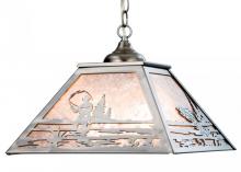 Meyda White 15674 - 16"Sq Fly Fishing Creek Pendant