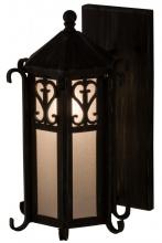 Meyda White 157313 - 9"W Caprice Lantern Wall Sconce