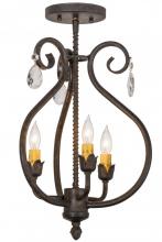 Meyda White 157891 - 12" Wide Antonia 3 Light Chandelier