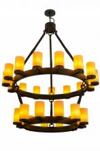 Meyda White 159006 - 48"W Noziroh Ring 27 LT Two Tier Chandelier