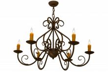 Meyda White 160714 - 36"W Jenna 6 LT Chandelier