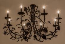 Meyda White 161106 - 42" Wide Pinecone 8 Light Chandelier