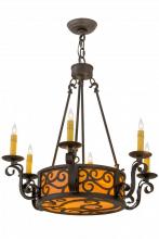 Meyda White 161588 - 26" Wide Delano 6 Light Chandelier