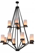 Meyda White 161802 - 60"W Galen 12 LT Two Tier Chandelier