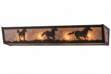 Meyda White 165969 - 30" Wide Running Horses Vanity Light