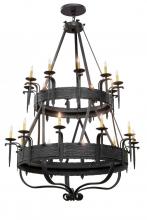 Meyda White 166715 - 56"W Costello 20 LT Two Tier Chandelier