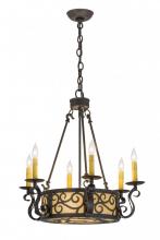 Meyda White 170227 - 24"W Delano 6 LT Chandelier