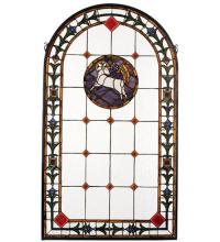Meyda White 17367 - 23" Wide X 40" High Lamb of God Stained Glass Window