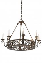 Meyda White 174068 - 36"W Delano 8 LT Chandelier