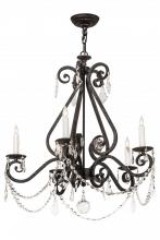 Meyda White 174349 - 26" Wide Adrianna 5 Light Chandelier