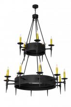 Meyda White 177277 - 50"W Thorndike 15 LT Two Tier Chandelier