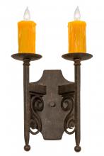Meyda White 177305 - 9"W Toscano 2 LT Wall Sconce