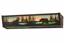 Meyda White 178257 - 24"W Moose & Black Bear Vanity Light