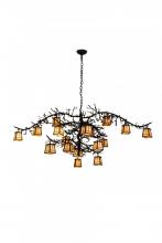 Meyda White 178333 - 66"W Pine Branch Valley View 18 LT Chandelier