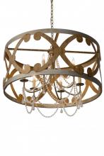 Meyda White 181314 - 36"W Pradelles 6 LT Chandelier