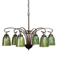 Meyda White 18649 - 28"W Terra Verde 6 LT Chandelier