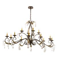 Meyda White 187263 - 62" Long Windsor 14 Light Oblong Chandelier