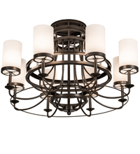 Meyda White 189538 - 46" Wide Saxony 8 Light Chandelier