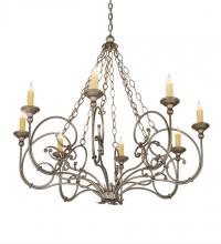 Meyda White 193952 - 42" Wide Rachelle 8 Light Chandelier