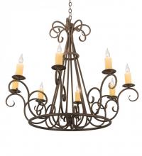 Meyda White 194321 - 42" Wide Marguerite 8 Light Chandelier