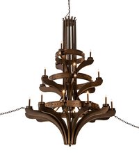 Meyda White 196460 - 61" Wide Castilla 21 Light Three Tier Chandelier